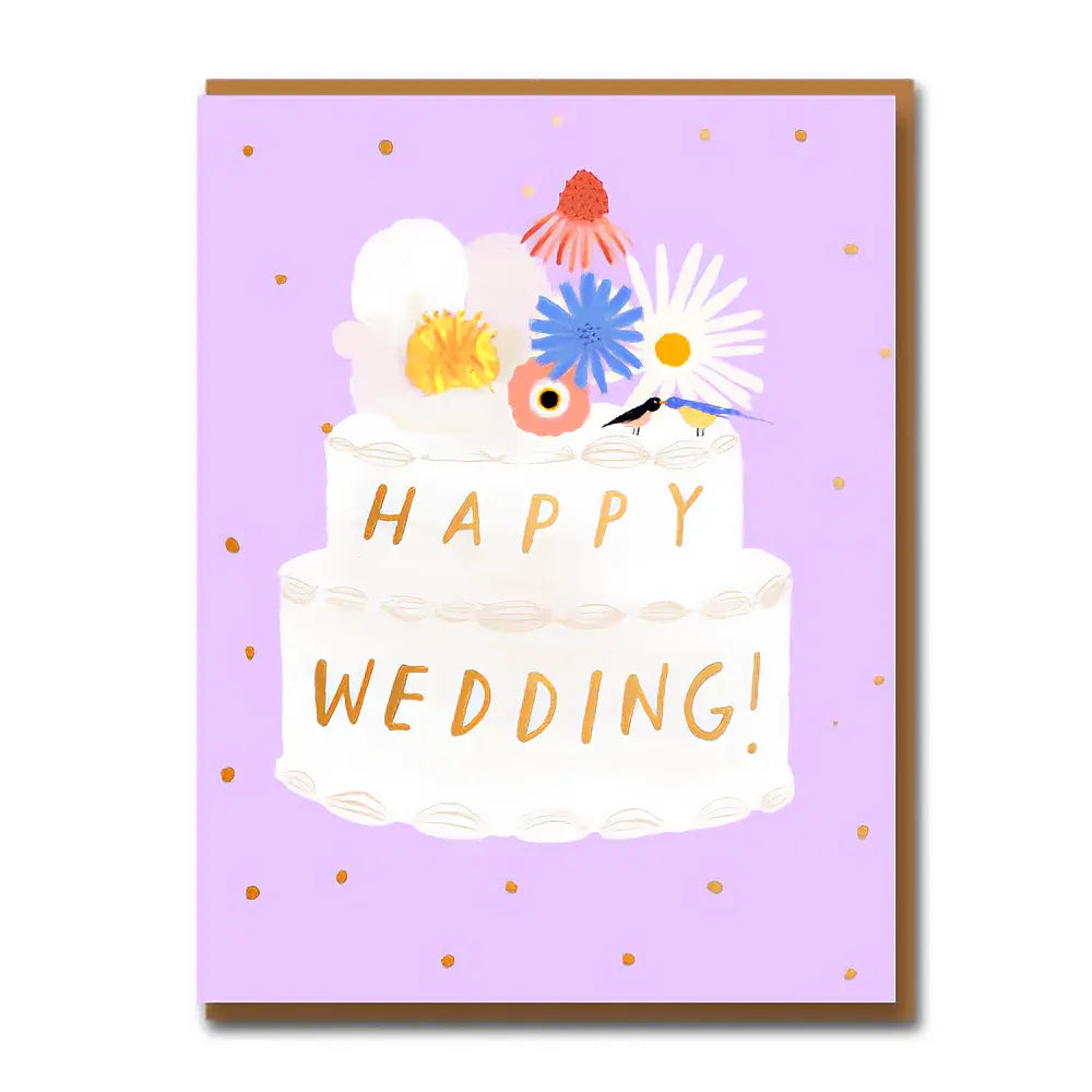 Klappkarte / braunem Umschlag / Carolyn Suzuki / Happy Wedding!