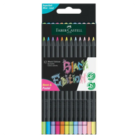 Black Edition / Buntstifte / Neon + Pastell / 12 Set / Faber Castell