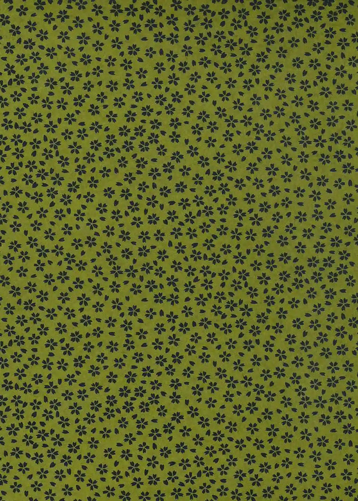 Japanische Lackpapiere / Lacquered Yuzen Sakura Green