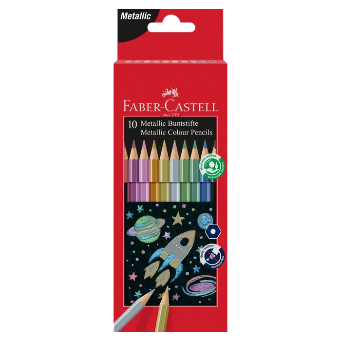 Buntstifte Metallic Colour Pencils / 10er Kartonetui / Metallicfarben / Faber Castell