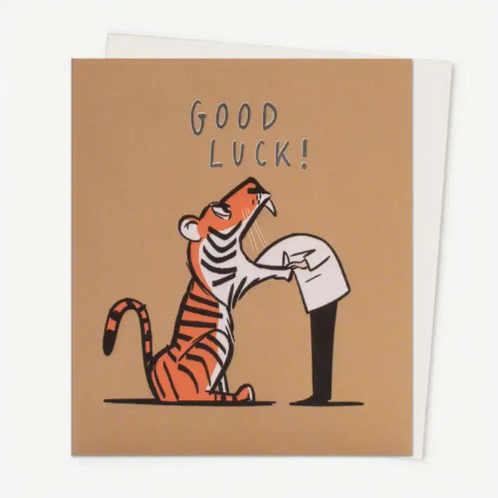 Klappkarte / weissem Umschlag / Peter Ryan / Good Luck!