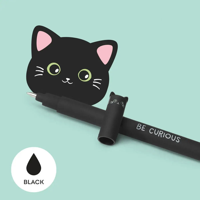 Legami-Loeschbarer-_Gelstift_-_Erasable_-Kitty-schwarze Tinte-Produktansicht-Stiftespitze
