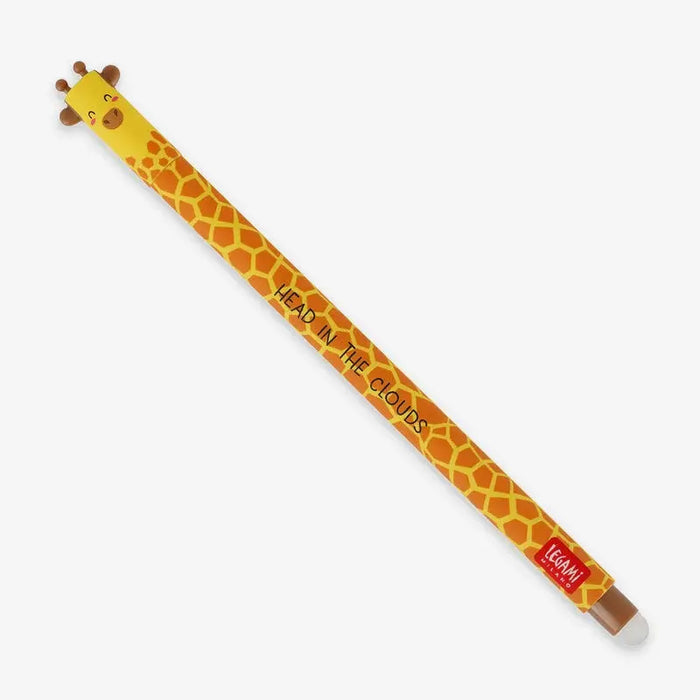 Legami-Loeschbarer-Gelstift-Erasable-Giraffe-Tintenfarbe-Schwarz-Produktansicht-ganzer-Stift
