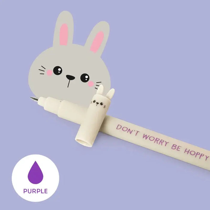 Legami-Loeschbarer-_Gelstift_-_Erasable_-hase-lila-tintenfarbe-Produktansicht-Stiftespitze