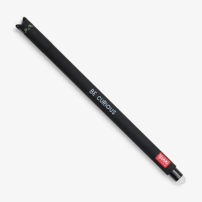 Legami-Loeschbarer-_Gelstift_-_Erasable_-Kitty-schwarze Tinte-Produktansicht-ganzer-stift