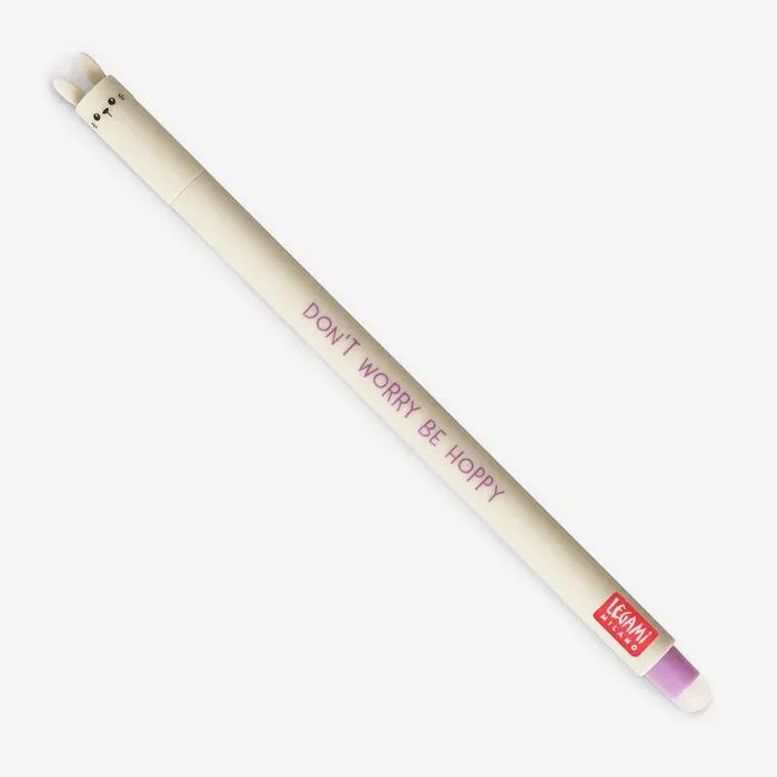 Legami-Loeschbarer-_Gelstift_-_Erasable_-hase-lila-tintenfarbe-Produktansicht-ganzer-Stift