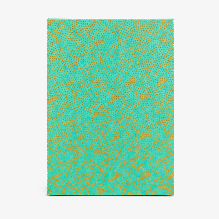 Leporello-Format-12x17cm-fuer-14Fotos-mit-Chiyogami-Traditional-Haifischhaut-gold-auf-tuerkis-Produktansicht-Cover-Vorn