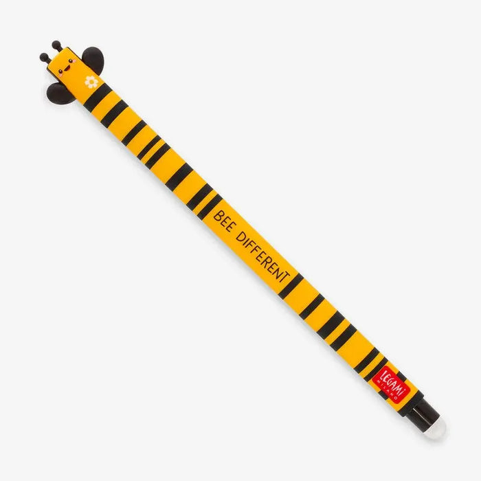 Loeschbarer-Gelstift-Erasable-Pen-Bee-Legami-Tintenfarbe-schwarz-Produktansicht-ganzer-Stift