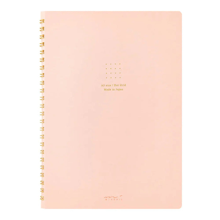 Md Notebook / Ring Notebook / Color Dot Grid / Pink