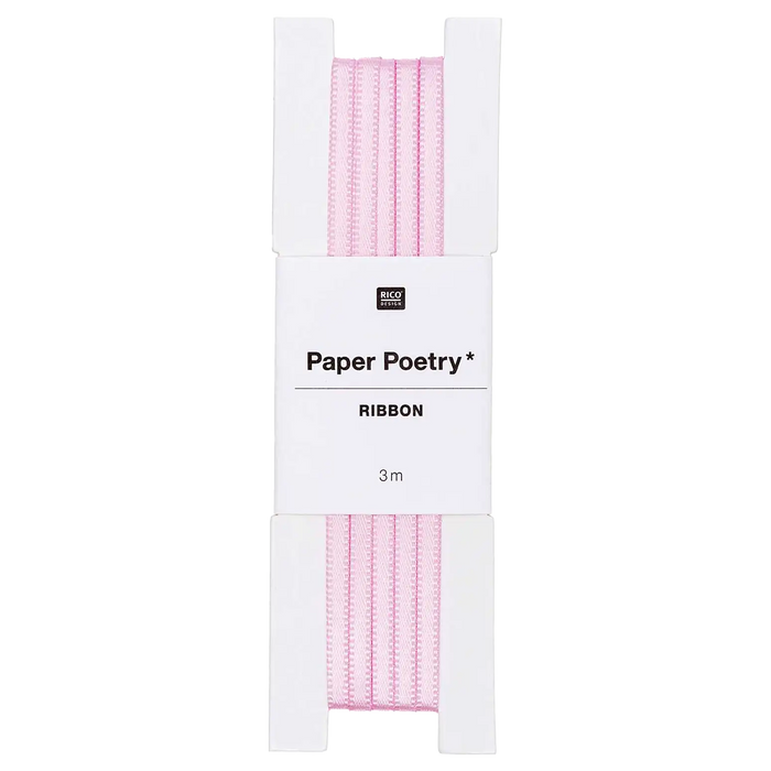 Paper Poetry / Geschenkband / Lesezeichenband / Satinband 3mm x 3m / rosa