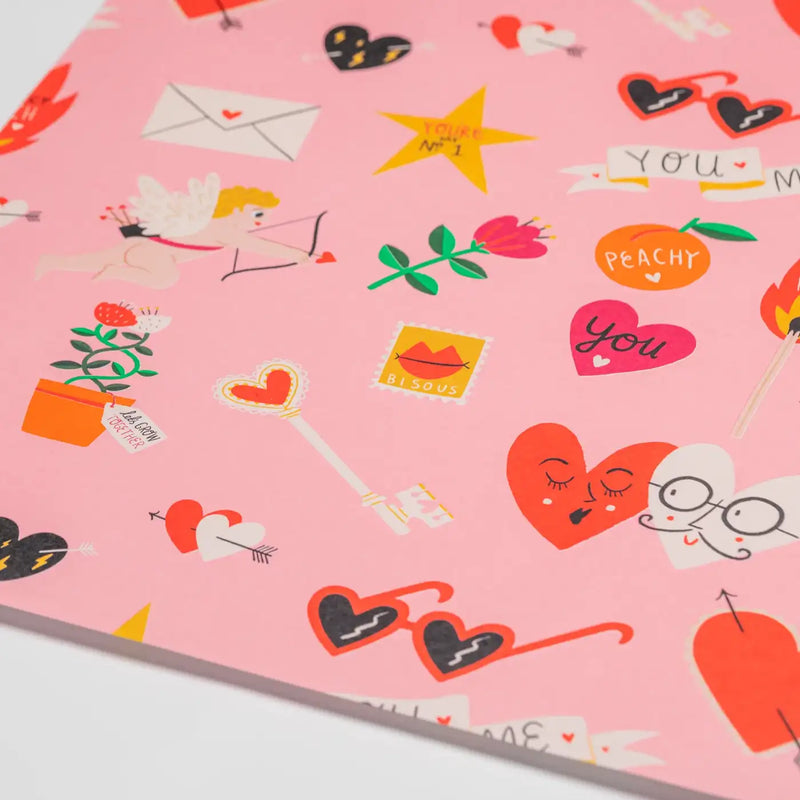 Geschenkpapier / Ruby Taylor / I Love You Cute Cupid Gift Wrap