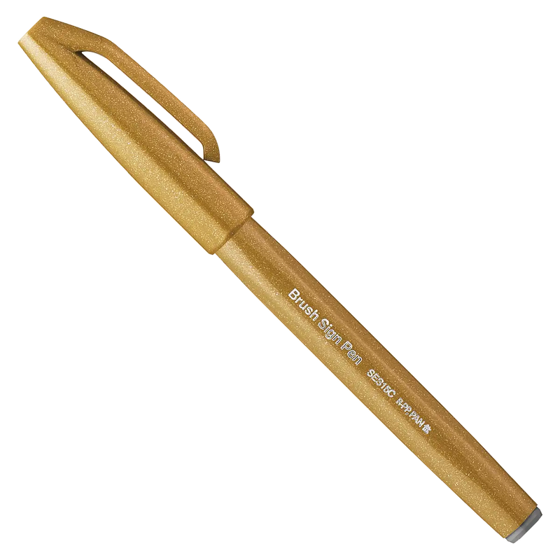Sign Pen Brush / Yellow Ochre _ SES15C-Y