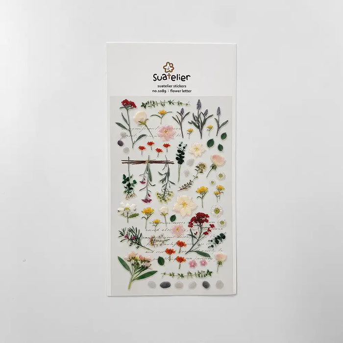 Sticker / Flower Letter  / 10x19cm / 1Bogen