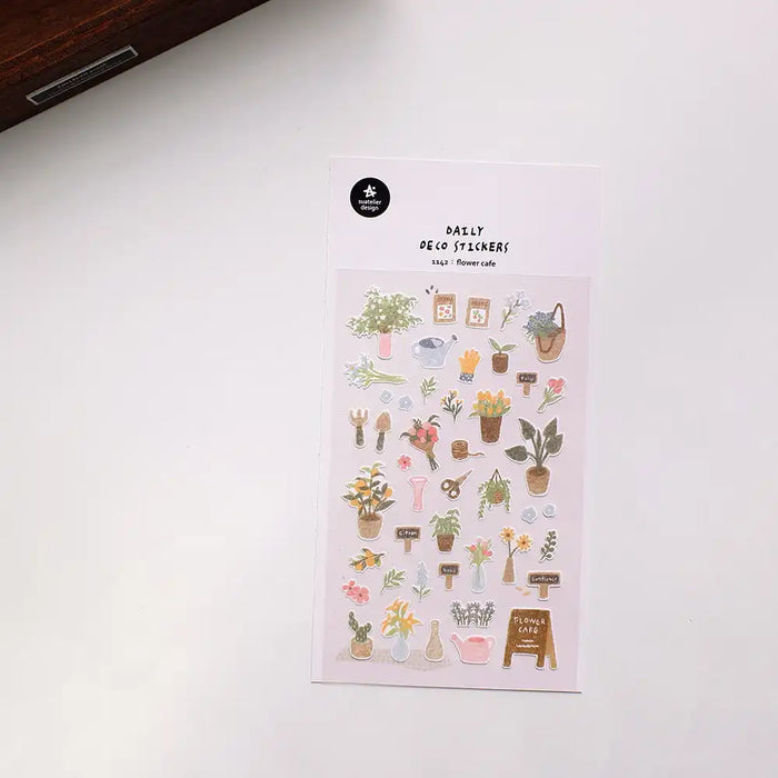 Sticker / Cafe Fleur / 10x19cm / 1Bogen