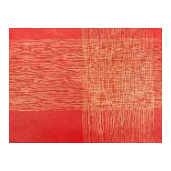 Tudi-Billo-NAturpapier-Bogen-gekreuzte-Linien-Siebdruck-20kirschrot-gold-_loktapapier_ganzer-Bogen