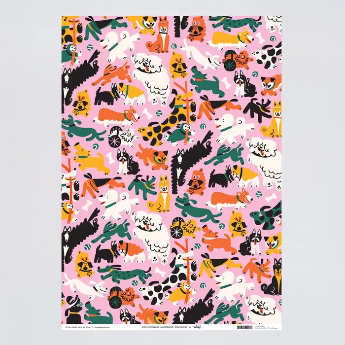 Wrap-Geschenkpapier-49x70cm-Dogs-ganzer-bogen