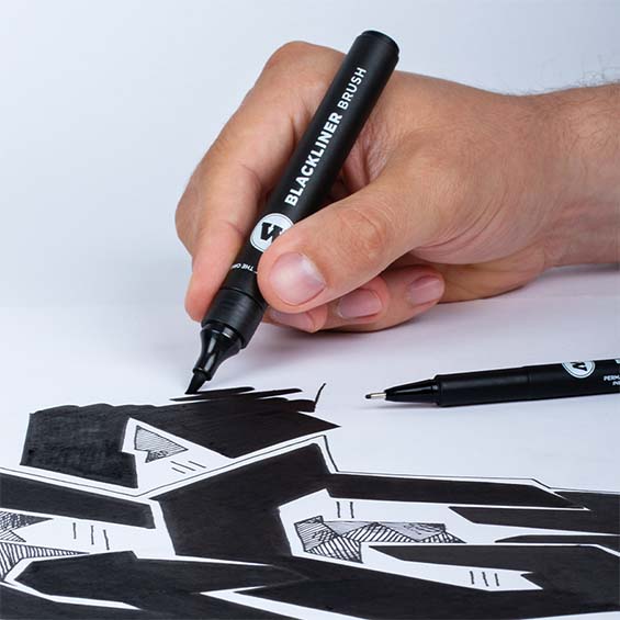 Molotow / Blackliner / Brush / Schwarz