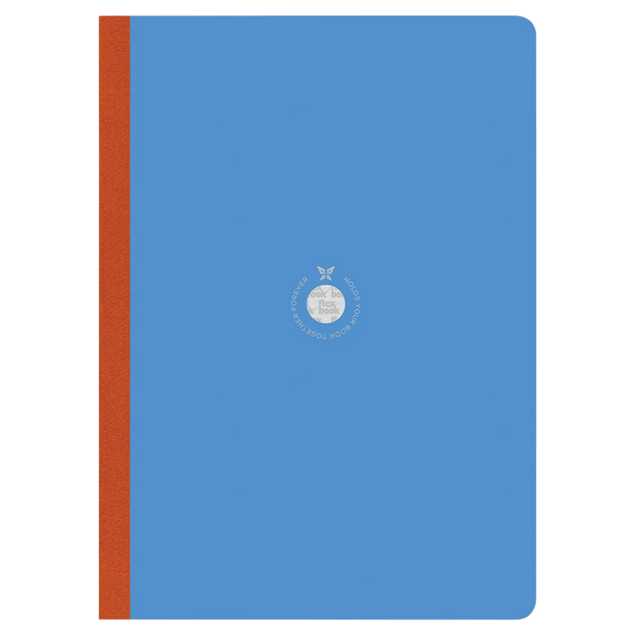 Global Smartbook Blue / ruled / linierten Seiten / Flexbook mit Leinenrücken in Orange