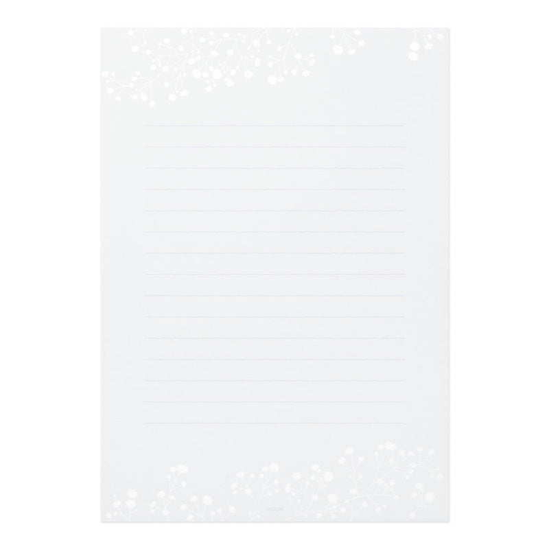 Briefset / Midori/ Letterpress / Letter Set Foil-Stamped Envelopes / Gypsophila