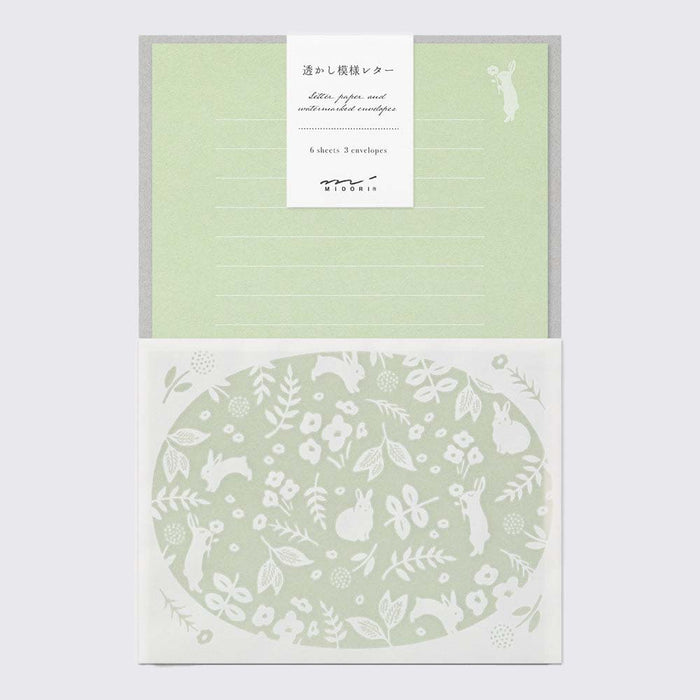 Briefset / Midori/ Letterset Watermark Rabbit