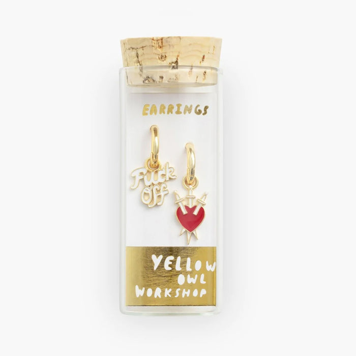 Ohrringe / Creolen / F*ck Off & Heart Hoop Earrings