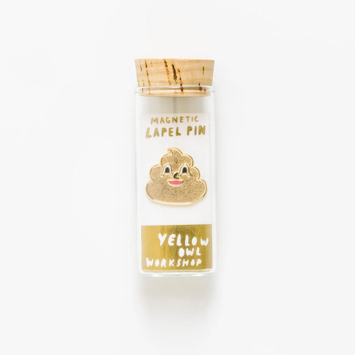 Yellow Owl Workshop / Pin / Gold Poo Emoji