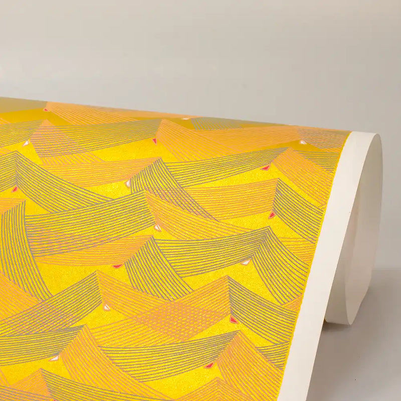 Japanisches Papier Chiyogami im Siebdruck veredelt