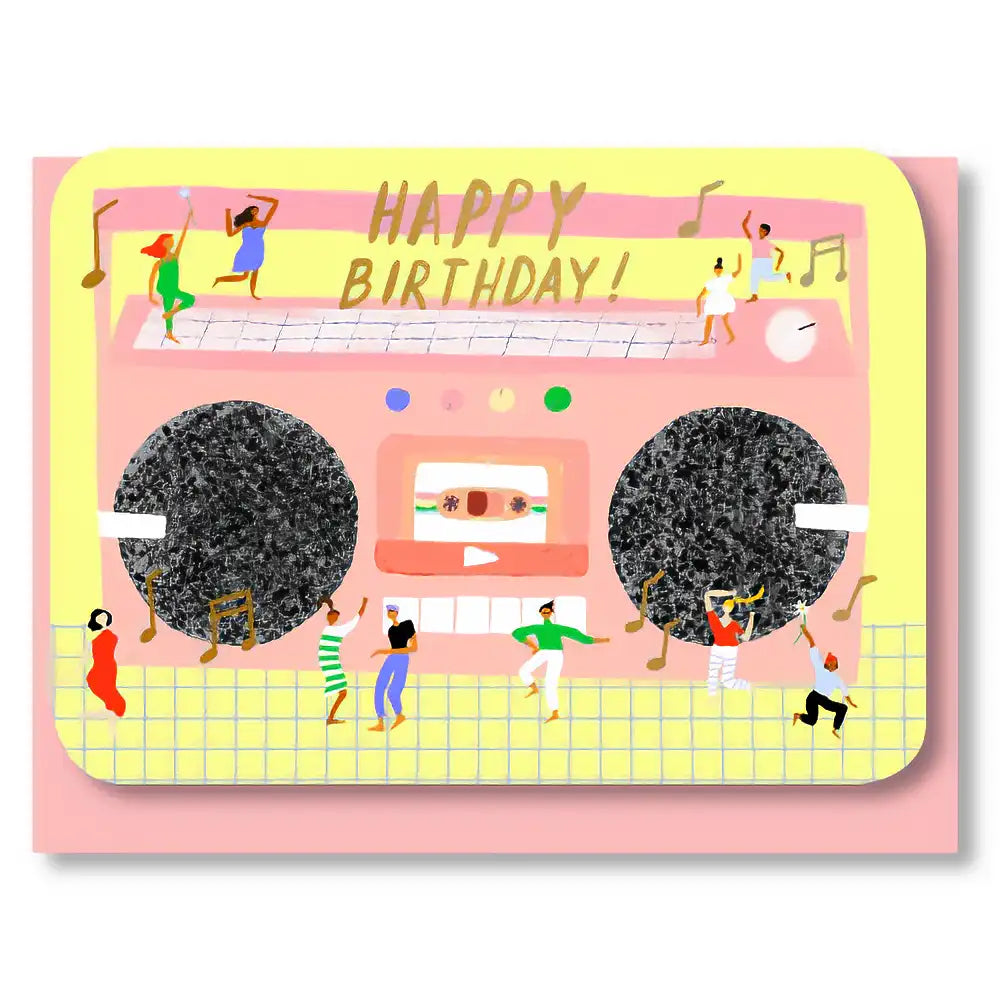 Klappkarte /  pinkem Umschlag / Carolyn Suzuki / Happy Birthday