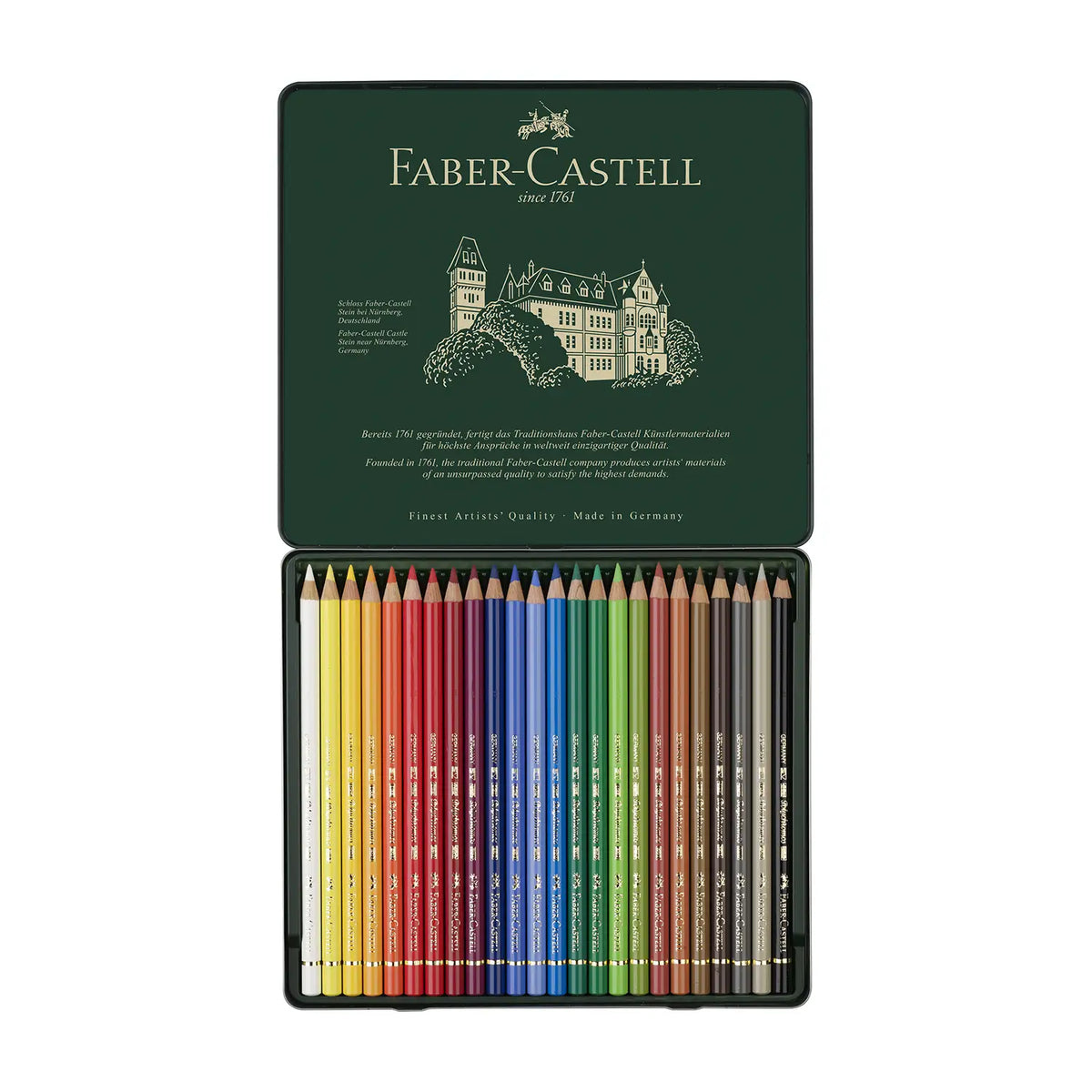 Polychromos Farbstift / 24 Set / Metalletui / Faber Castell