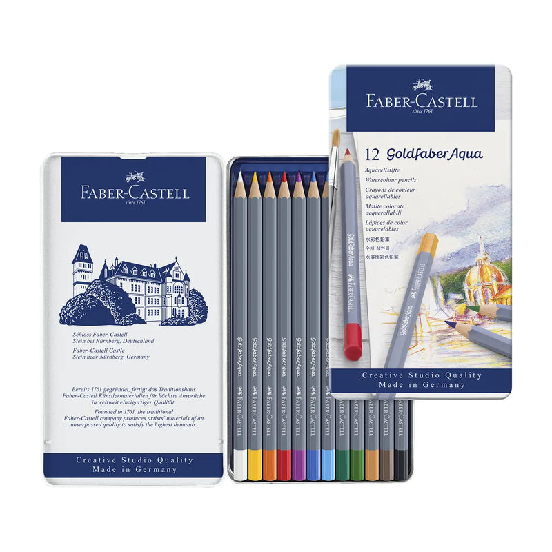 Goldfaber Aqua Aquarellstift / 12er Metalletui / Faber Castell