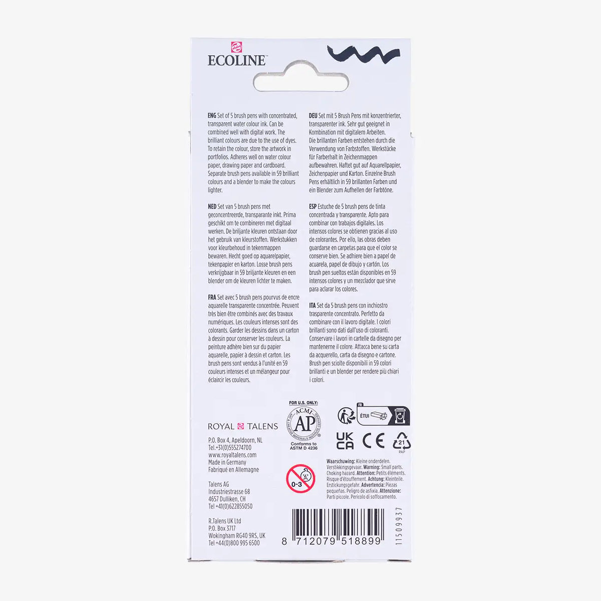 Ecoline-Brushpen-Set-5-Shadower-5er-Set-Stifte-Verpackung-Produktansicht-von-hinten