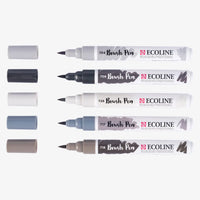 Ecoline-Brushpen-Set-5-Shadower-5er-Set-Stifte-und-Stiftkappen-Produktansicht