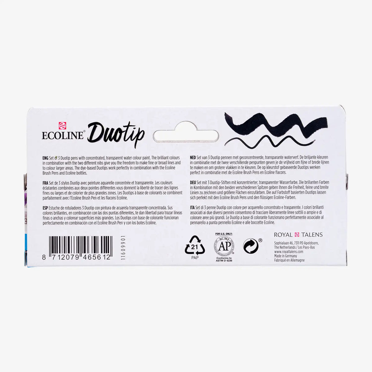 Ecoline-Duotip-Secondary-3er-Set-Stifte-Verpackung-Produktansicht-von-hinten