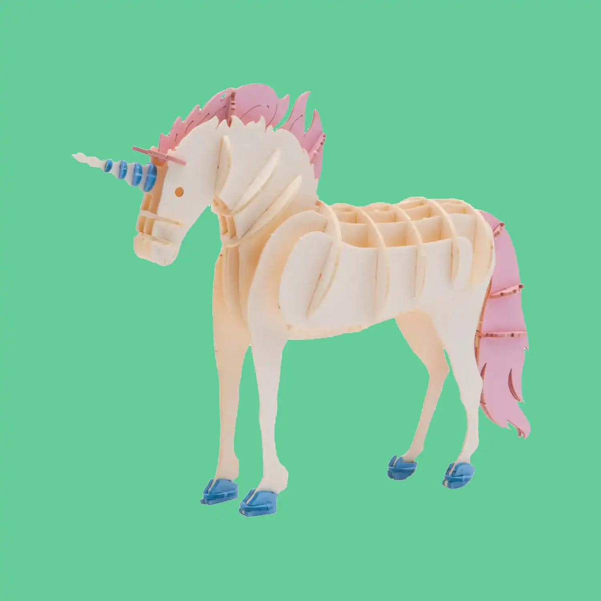 Fridolin_3d_Papiermodell_Einhorn