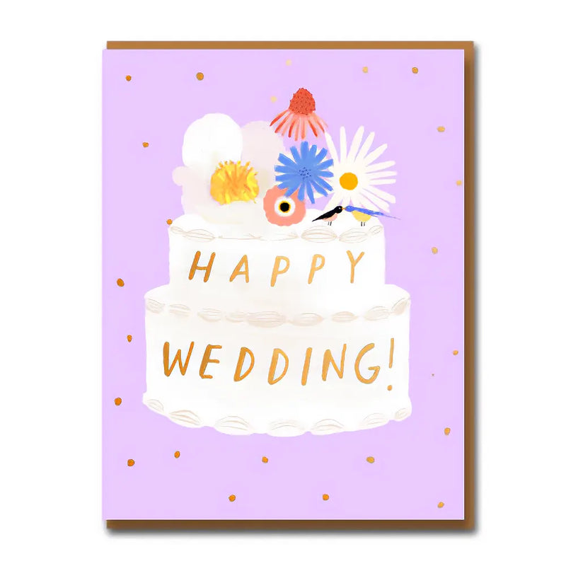 Klappkarte / braunem Umschlag / Carolyn Suzuki / Happy Wedding!