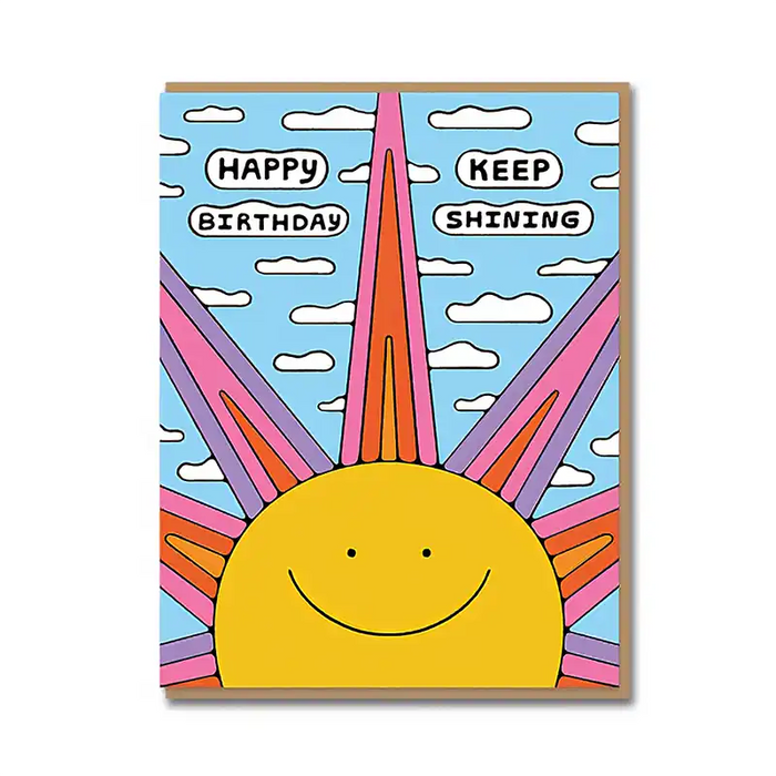 Grusskarte mit Umschlag / Happy Keep Birthday Shining