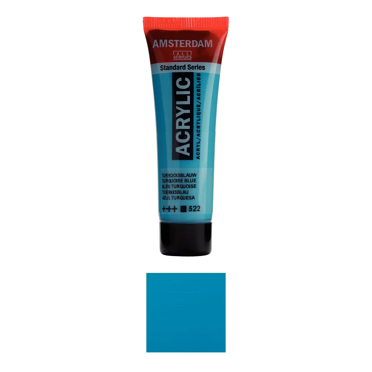 17045220_-deckend-_Amsterdam-_Standard-_Series_-Acrylic_-Colour-Tuerkisblau-522-Produktansicht-und-Farbkarte