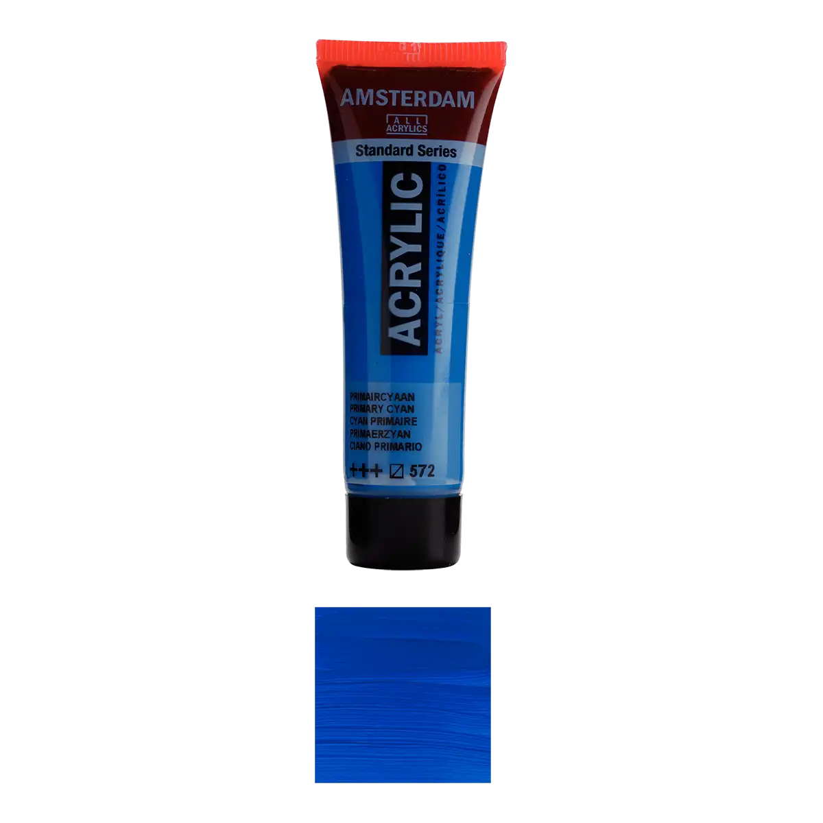 17045720-1_Halbtransparent-Amsterdam_-Standard-_Series_-Acrylic-_Colour-_Primaer-_Cyan-572-Produktansicht-und-Farbkarte