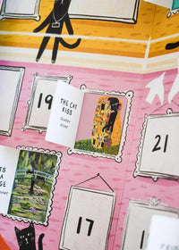 2026-Adventskalender-170grm-Papier-Digitaldruck-Katzen-in-der-Galerie-von-Niaski-Produktansicht-Beispielfoto-eineSeite-Aufgeklappt-Detailansicht