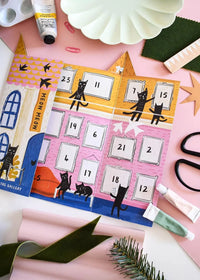 2026-Adventskalender-170grm-Papier-Digitaldruck-Katzen-in-der-Galerie-von-Niaski-Produktansicht-Beispielfoto-eineSeite-Aufgeklappt