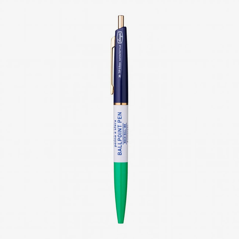 3-Section-Ball-ink-Pen-MARK_STYLE-Farbe-Basil-Navy-Days-Pen-Produktansicht