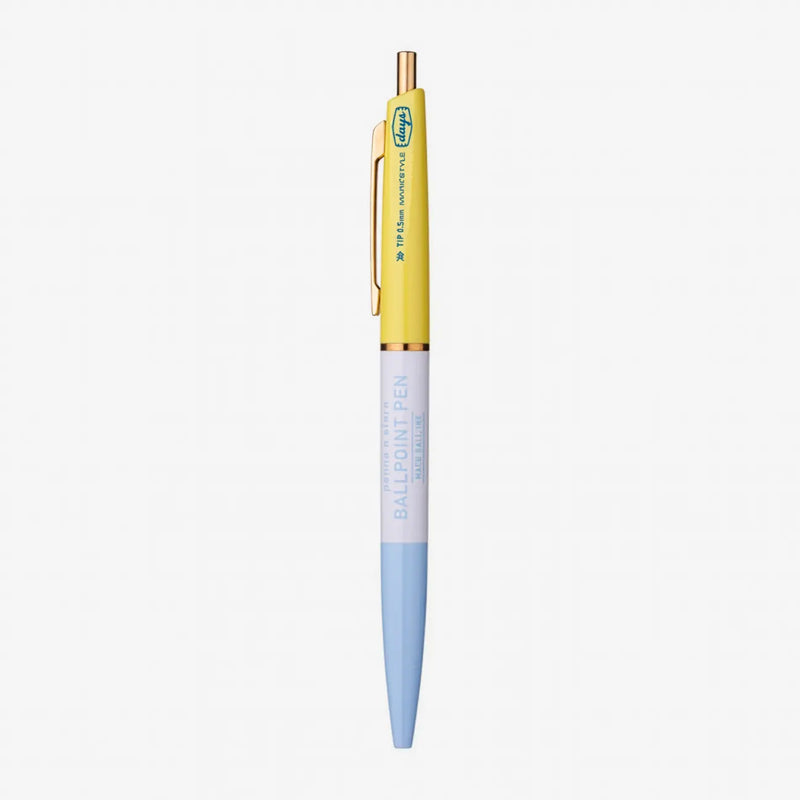 3-Section-Ball-ink-Pen-MARK_STYLE-Farbe-yellow-blue-Days-Pen-Produktansicht