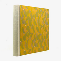 30x30cm-60Seiten-Creme-Fotoalbum-cover-Chiyogami-Motiv-Saitenspiel-Gold-seitlich-von-hinten