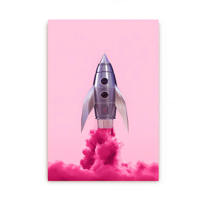 Postkarte / Pink Rocket  / Paul Fuentis