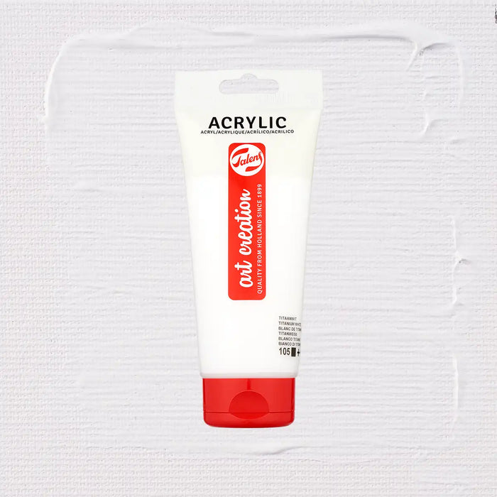 3520105M-TAC_Acryl_105_colourswatch-weiss-Talens-_Art_-Creat-Acryl-_200ml-Titanium-_White-Produktansicht