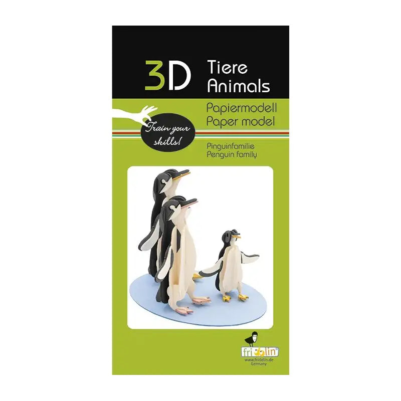 3D Papiermodell / Pinguinfamilie