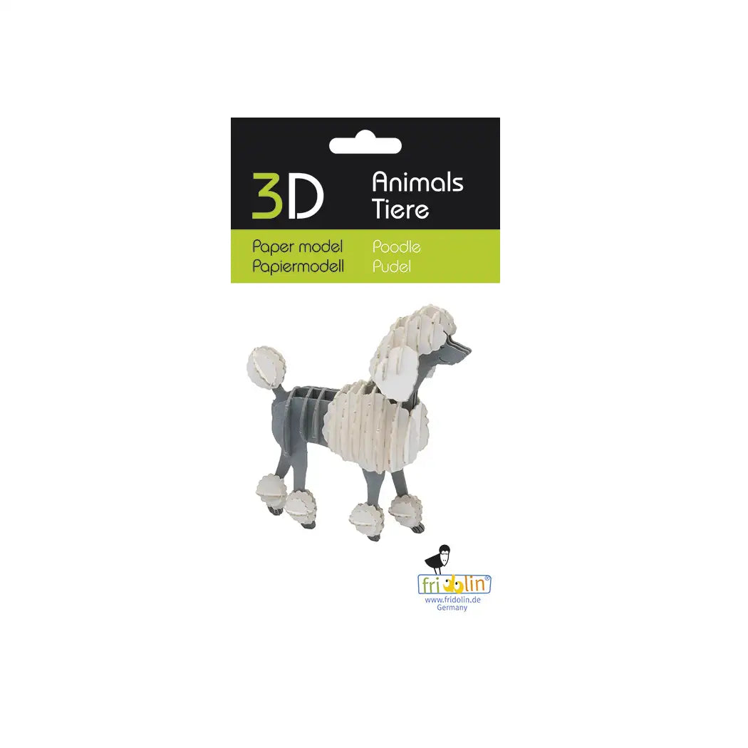 3D Papiermodell / Pudel