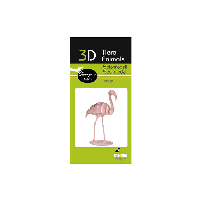 3D Papiermodell / Flamingo