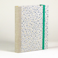 3Jahresplaner-Blaupause-Chiyogami-papier-dots-silber-gelb-auf-natur--Buchcover-seitlich-von-Vorn