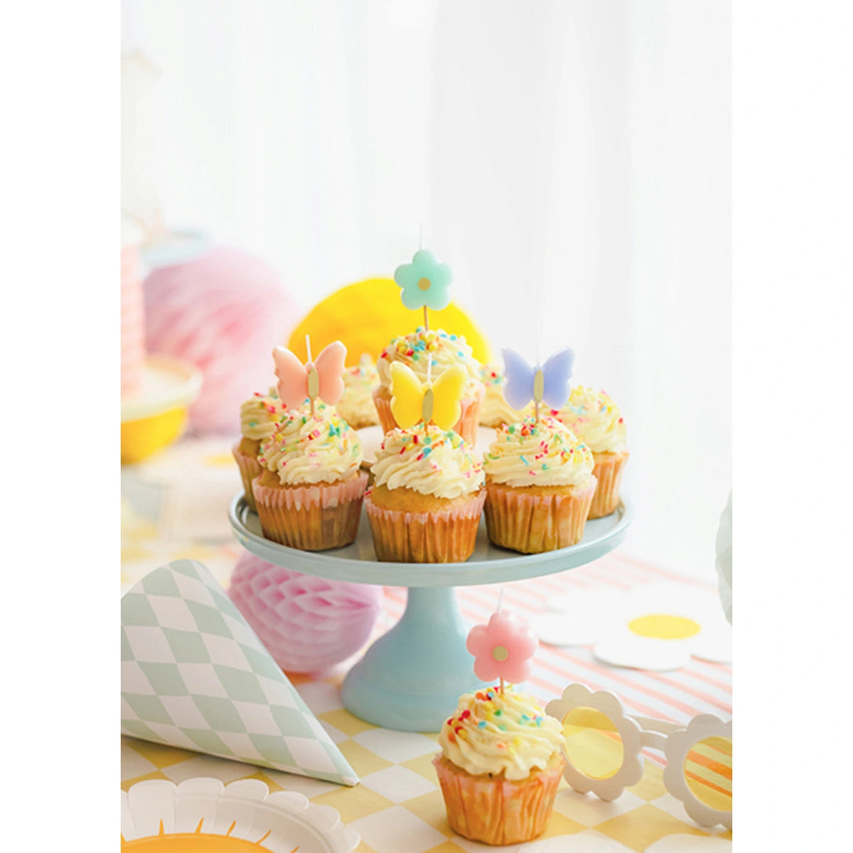 5 Kuchenkerzen / Butterflies